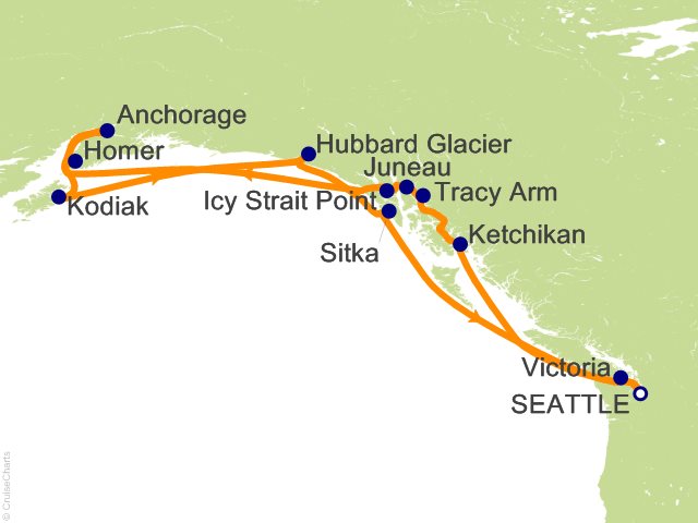 14 Night Great Land Explorer Cruise from Seattle