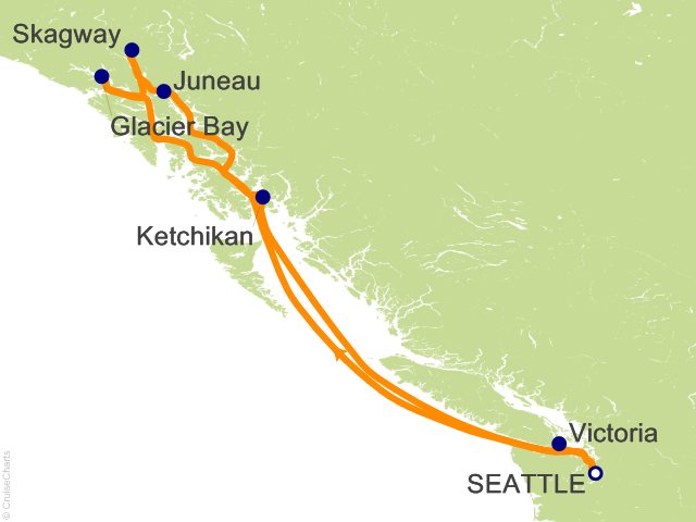 7 Night Inside Passage with Glacier Bay Cruise on Crown ...