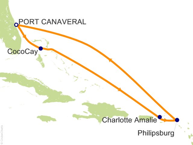 7 Night East Caribbean New Year Cruise from Port Canaveral