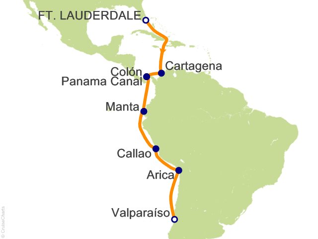 15 Night Panama Canal and South America Cruise from Fort Lauderdale