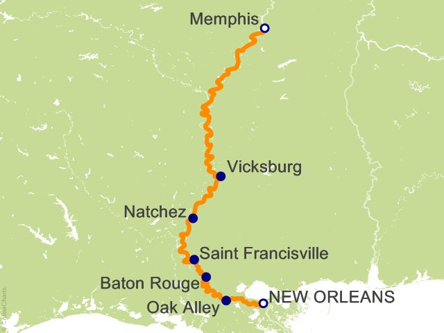 7 Night Lower Mississippi River Cruise from New Orleans