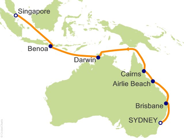 14 Night Australian Coast and Bali Cruise from Sydney