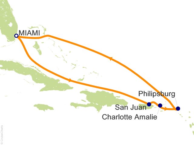 7 Night Eastern Caribbean Getaway Cruise from Miami