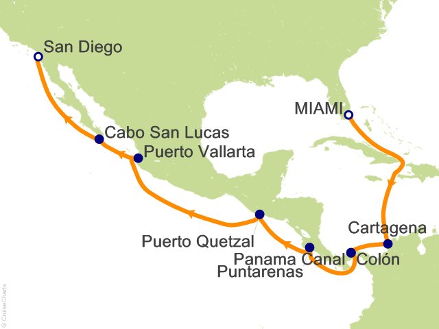 15 Night Panama Canal Westbound Cruise from Miami