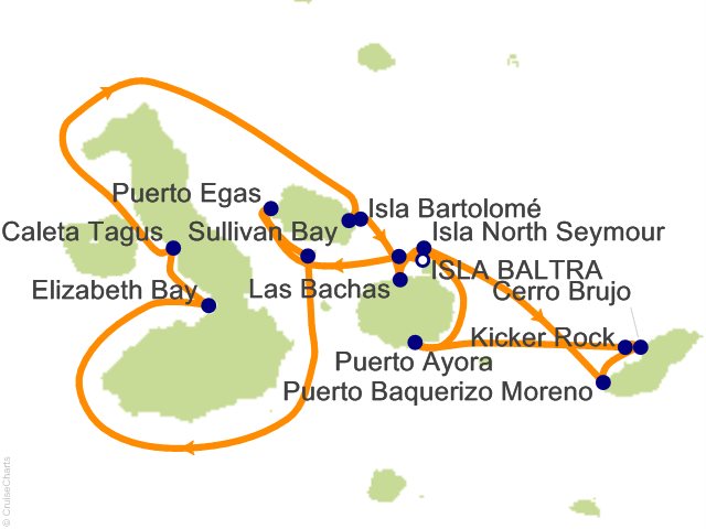 7 Night Galapagos Inner Loop Itinerary Cruise from Baltra, Galapagos
