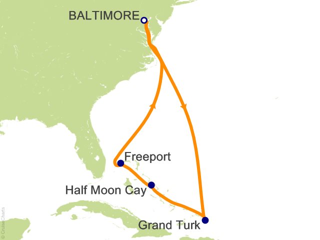 7 Night Eastern Caribbean Cruise from Baltimore
