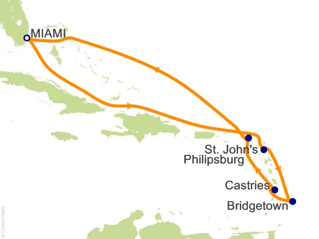 9 Night Southern Caribbean Holiday Cruise from Miami