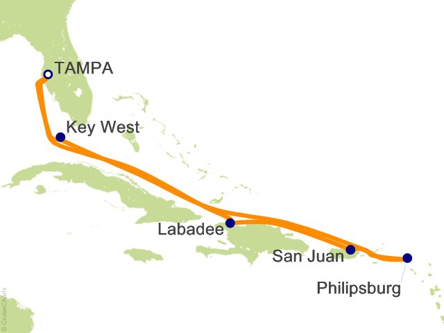 9 Night Eastern Caribbean Cruise from Tampa