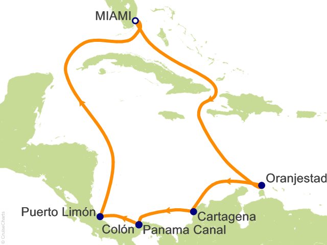 10 Night Roundtrip Panama Canal from Miami Cruise from Miami