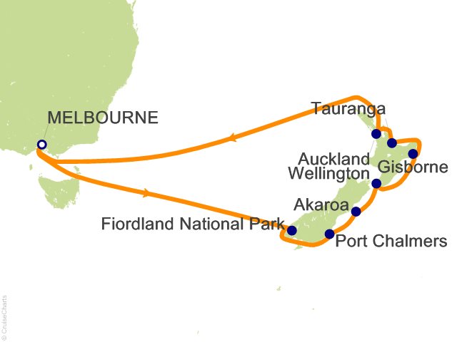 13 Night New Zealand Cruise from Melbourne