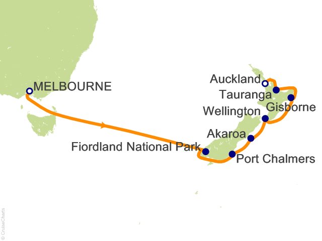 9 Night New Zealand Cruise from Melbourne