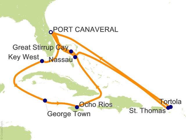 14 Night Eastern and Western Caribbean from Port Canaveral Cruise from Port Canaveral