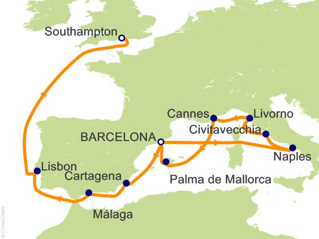 13 Night Iberian Peninsula and Western Mediterranean from Barcelona Cruise from Barcelona