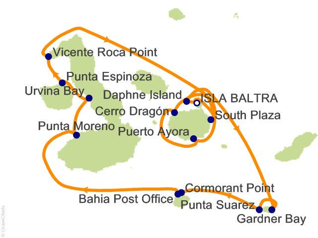 7 Night Galapagos Outer Loop Itinerary Cruise from Baltra, Galapagos