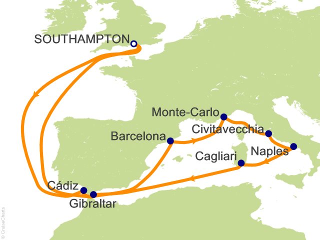 14 Night Spain and Italy Cruise from Southampton