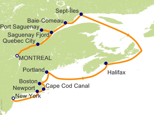 10 Night Montreal to New York Cruise from Montreal
