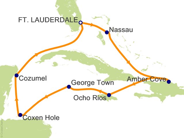 10 Night Bahamas  Jamaica  Cayman Islands  Honduras Cruise from Fort Lauderdale