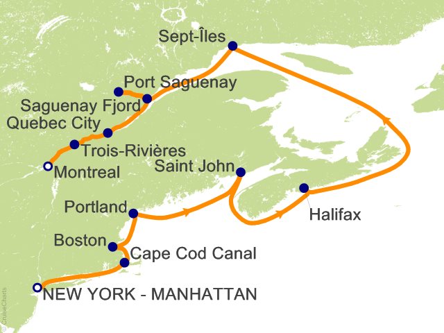 10 Night New York to Montreal Cruise from New York