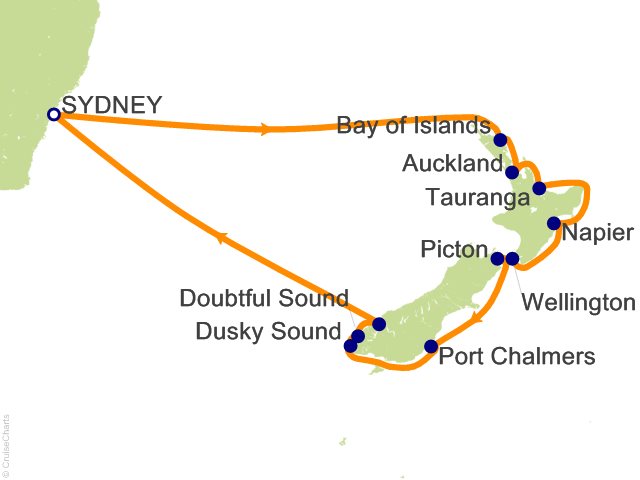 14 Night New Zealand Cruise from Sydney