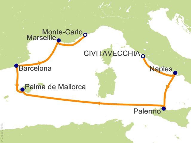 7 Night Pathways and Piazzas Cruise from Civitavecchia (Rome)