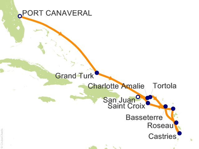 11 Night Eastern Caribbean Cruise from Port Canaveral