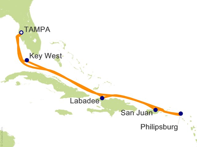 9 Night Eastern Caribbean Cruise from Tampa