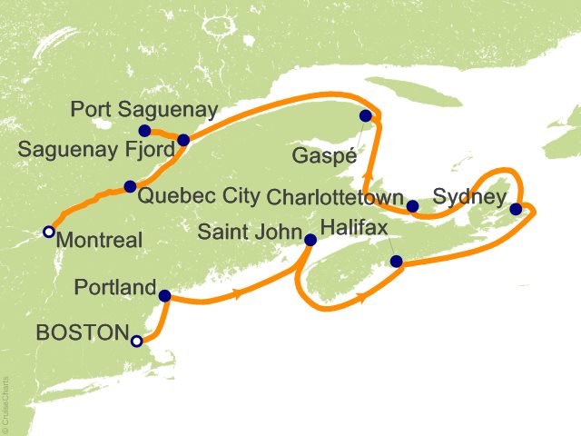 10 Night Canada and New England Discovery Cruise from Boston