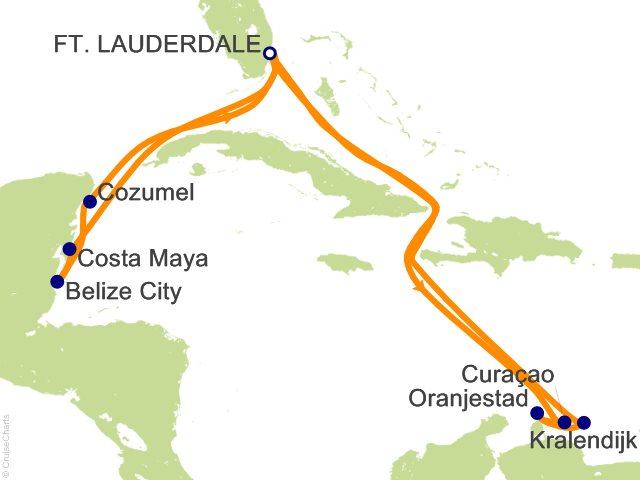 14 Night Caribbean Southern Adventurer Cruise from Fort Lauderdale